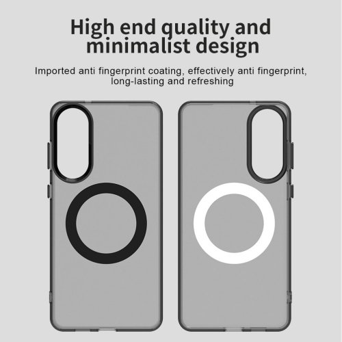 Удароустойчив калъф MagSF Matte Anti Drop за Samsung Galaxy S25 Edge, Черен