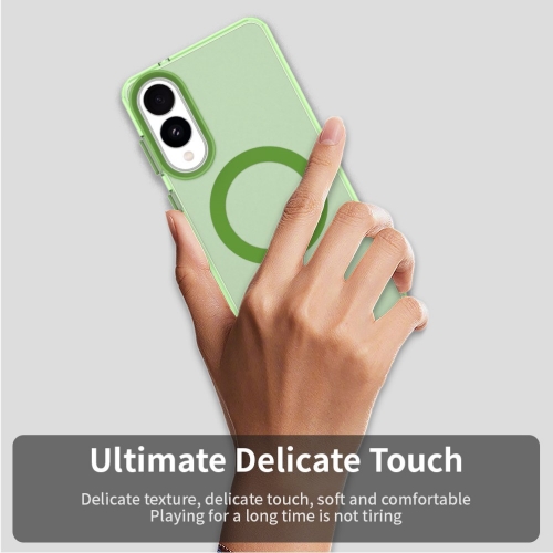Удароустойчив калъф MagSF Matte Anti Drop за Samsung Galaxy S25 Edge, Зелен