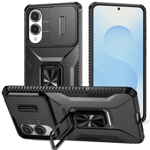 Удароустойчив калъф Slide Camera за Samsung Galaxy S25 Edge, Черен