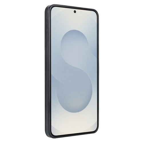Удароустойчив калъф Leather Card Slot за Samsung Galaxy S25 Edge, Черен