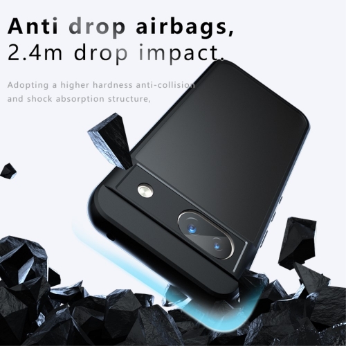 Удароустойчив калъф Shockproof Matte за Google Pixel 8a, Черен