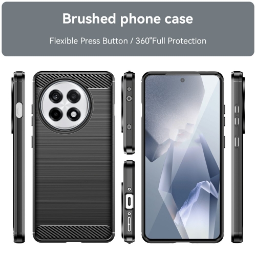 Силиконов калъф Carbon Fiber за OnePlus 13R 5G, Черен