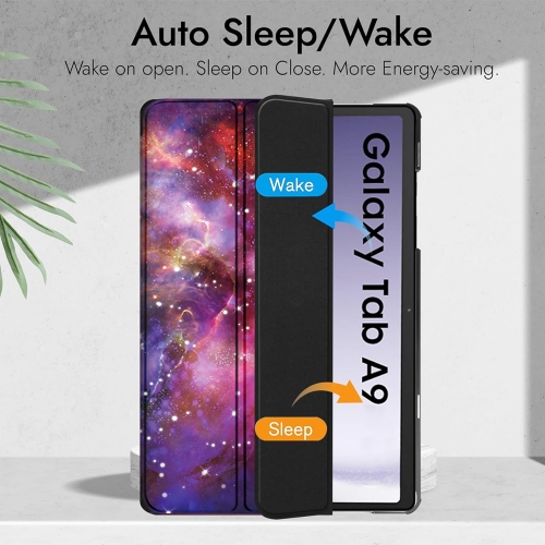 Калъф тефтер Techsuit FoldPro за таблет Samsung Galaxy Tab A9, Галактика