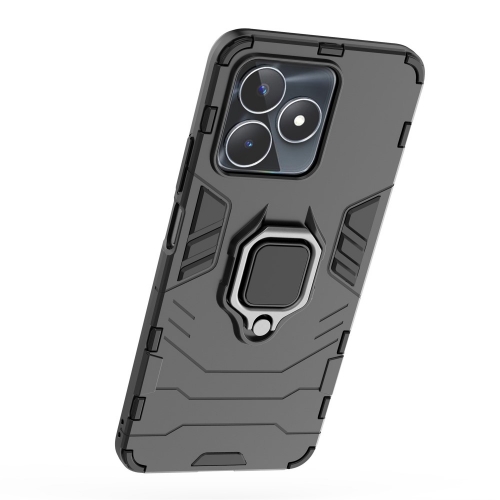 Удароустойчив Калъф Hybrid Cover за Realme C53, Ring Holder, Черен