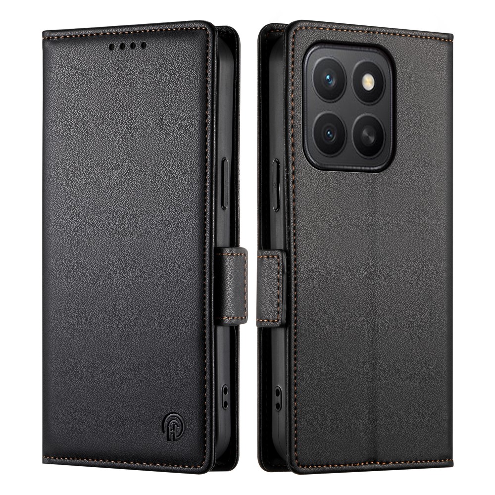 Калъф тефтер Wallet Stand Leather за Honor X8c 4G, Черен