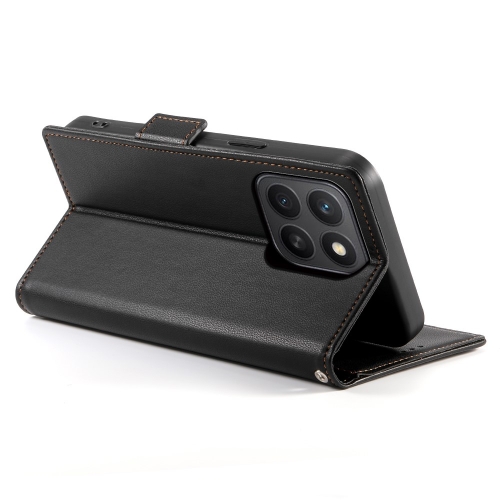 Калъф тефтер Wallet Stand Leather за Honor X8c 4G, Черен
