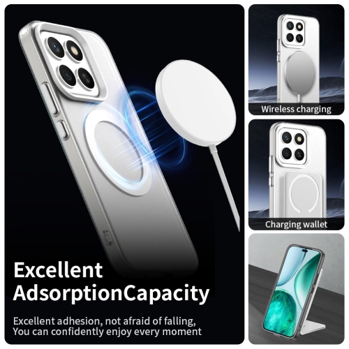 Удароустойчив калъф MagSF Matte Anti Drop за Honor X8c 4G, Бял
