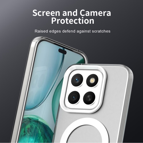 Удароустойчив калъф MagSF Matte Anti Drop за Honor X8c 4G, Бял