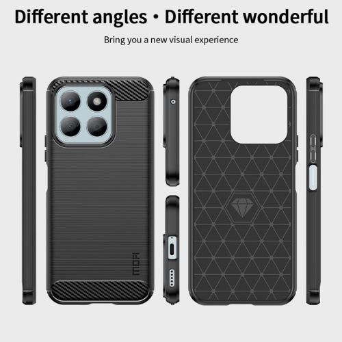 Силиконов калъф MOFI Carbon за  Honor X8c 4G, Черен