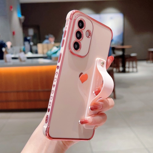 Силиконов калъф Strip Holder Heart за Samsung Galaxy A56 5G, Розов