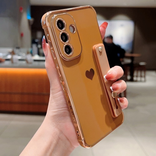 Силиконов калъф Strip Holder Heart за Samsung Galaxy A56 5G, Златист