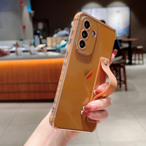 Силиконов калъф Strip Holder Heart за Samsung Galaxy A56 5G, Златист