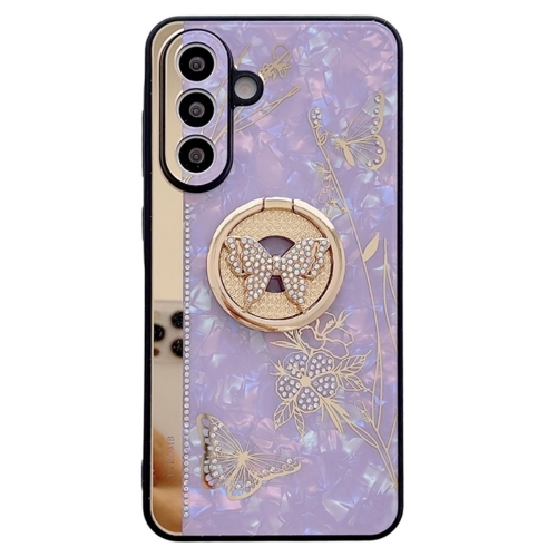 Удароустойчив калъф Rhinestones Decor за Samsung Galaxy A56 5G, Лилав