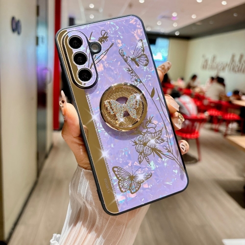 Удароустойчив калъф Rhinestones Decor за Samsung Galaxy A56 5G, Лилав