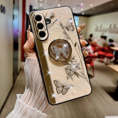 Удароустойчив калъф Rhinestones Decor за Samsung Galaxy A56 5G, Златист