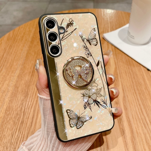Удароустойчив калъф Rhinestones Decor за Samsung Galaxy A16 5G, Златист
