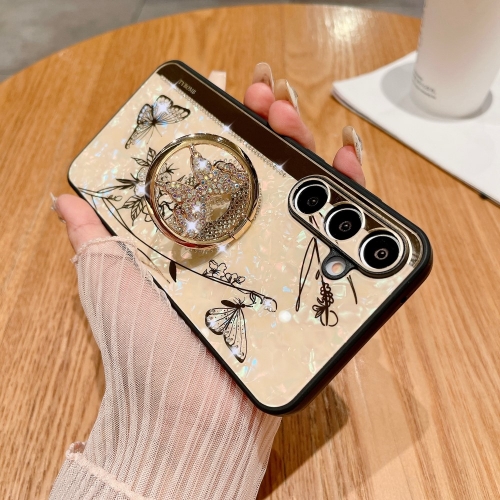 Удароустойчив калъф Rhinestones Decor за Samsung Galaxy A16 5G, Златист