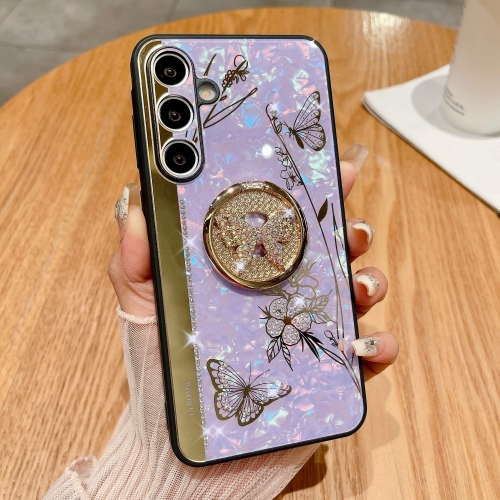 Удароустойчив калъф Rhinestones Decor за Samsung Galaxy A16 5G, Лилав