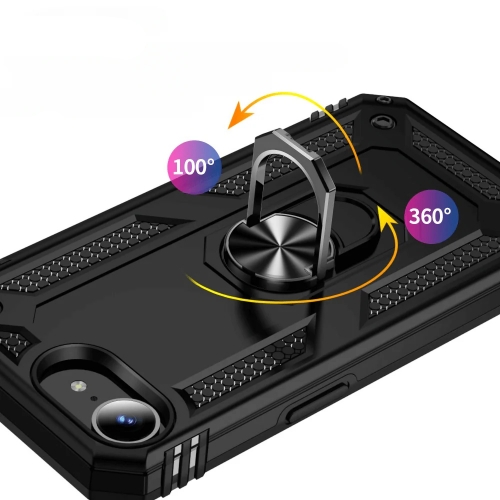 Удароустойчив калъф Hybrid Cover за iPhone 16e/17e, Черен