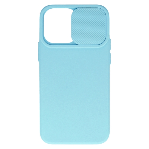 Силиконов калъф Camshield Soft за iPhone 14 Plus, Светло син