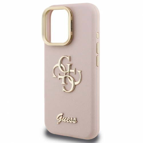 Калъф GUESS за iPhone 16 Pro Max, PU Grained 4G Logo Stand Camera Frame, GUHCP16XPCS4GSP