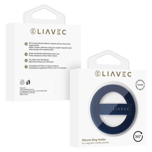 Държач за телефон Liavec Ring MagSF, Син