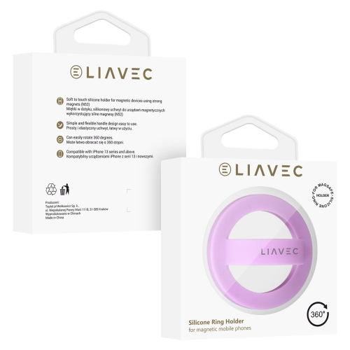 Държач за телефон Liavec Ring MagSF, Лилав
