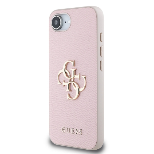 Калъф GUESS за iPhone 16e/17e, PU Grained 4G Metal Logo, GUHCPSE4PGT4MBP