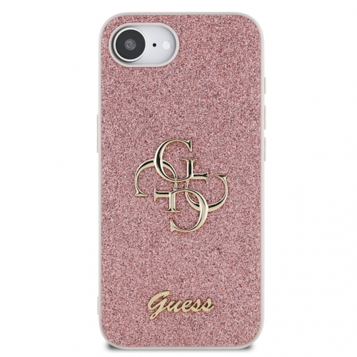 Калъф GUESS Glitter Flakes Metal Logo за iPhone 16e/17e, GUHCPSE4HG4SGP