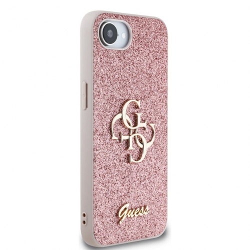 Калъф GUESS Glitter Flakes Metal Logo за iPhone 16e/17e, GUHCPSE4HG4SGP