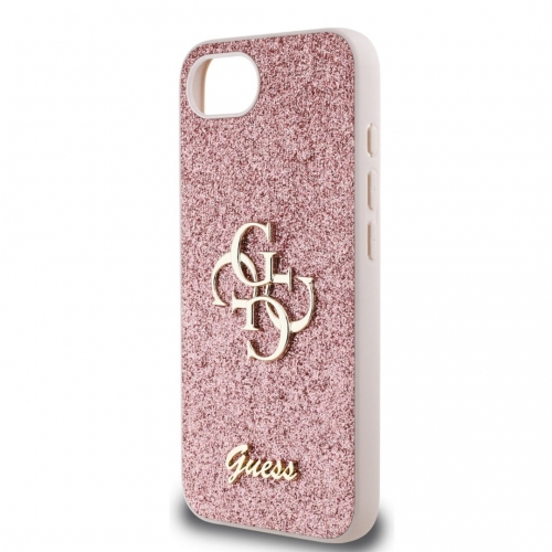 Калъф GUESS Glitter Flakes Metal Logo за iPhone 16e/17e, GUHCPSE4HG4SGP