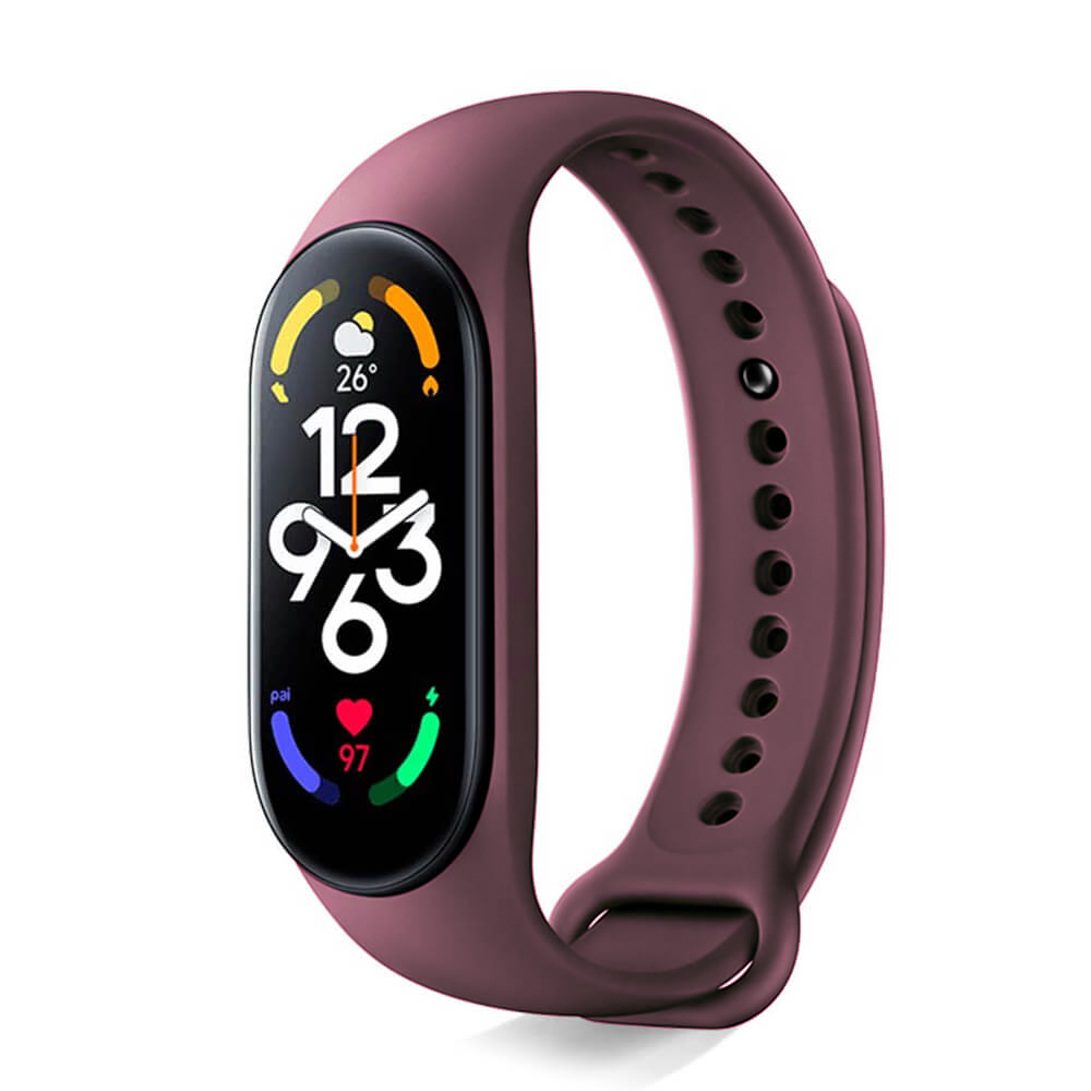 Силиконова каишка за Xiaomi Mi Band 7, Лилав