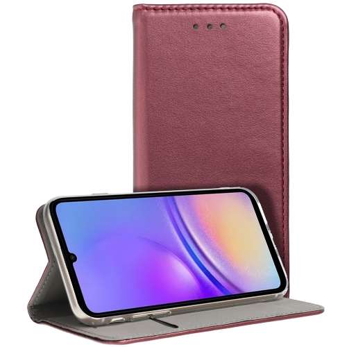 Калъф тефтер Magnetic Book за Samsung Galaxy A05s, Бургунди
