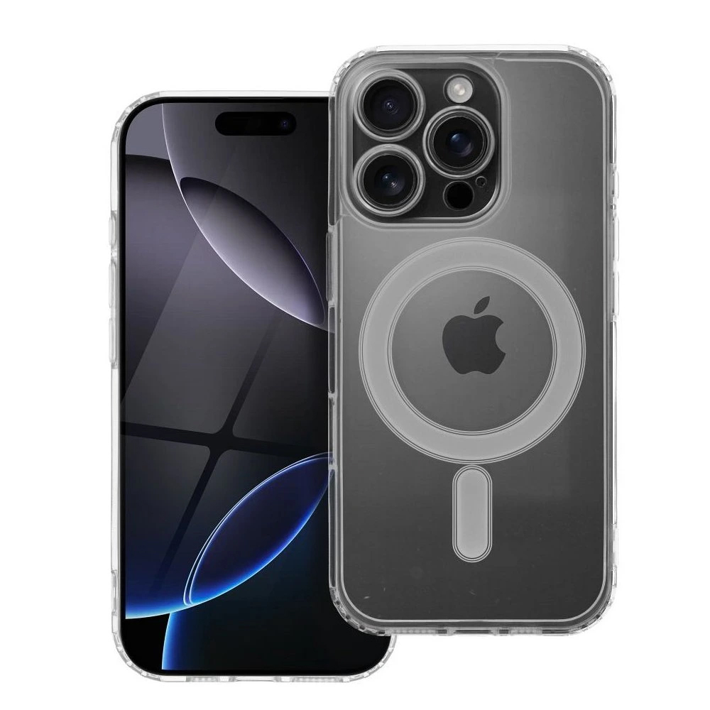 Удароустойчив калъф Mag Cover MagSF за iPhone 16 Pro, Прозрачен