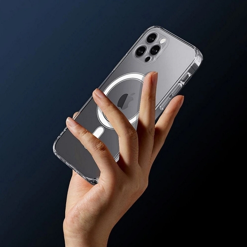 Удароустойчив калъф Mag Cover MagSF за iPhone 16 Pro, Прозрачен