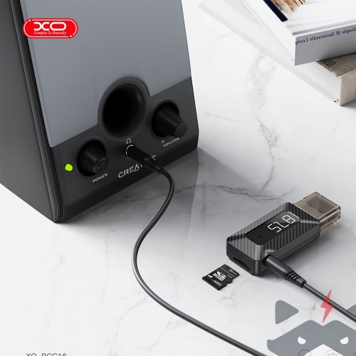 Трансмитер FM XO BCC16 USB Bluetooth MP3, Черен
