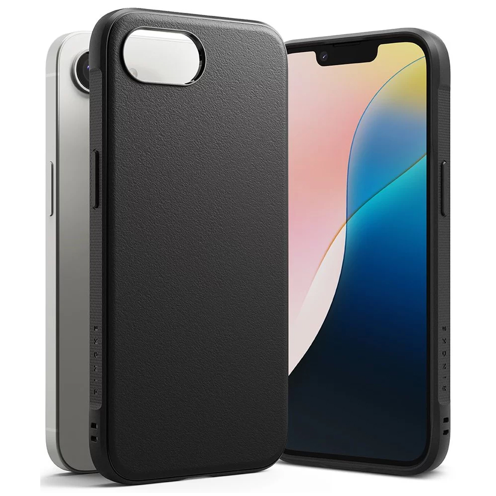 Силиконов калъф Ringke Onyx за iPhone 16e/17e, Черен