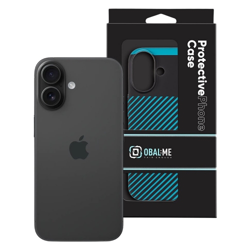 Пластмасов калъф OBAL-ME за iPhone 16, Черен-син