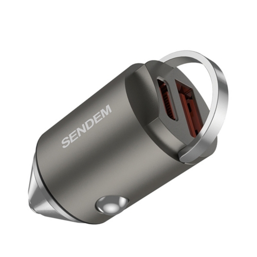 Зарядно за кола 12V Sandem D16, USB-A, USB-C, 120W, Сив