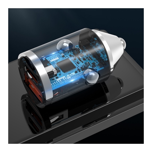 Зарядно за кола 12V Sandem D16, USB-A, USB-C, 120W, Сив