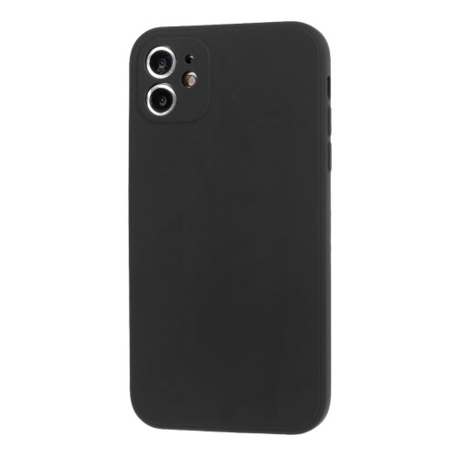 Силиконов калъф Matte за iPhone 11, Черен