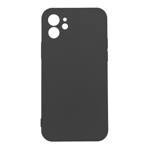 Силиконов калъф Matte за iPhone 11, Черен