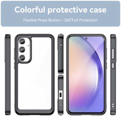 Удароустойчив калъф Acrylic Matte за Samsung Galaxy A55 5G, Черен