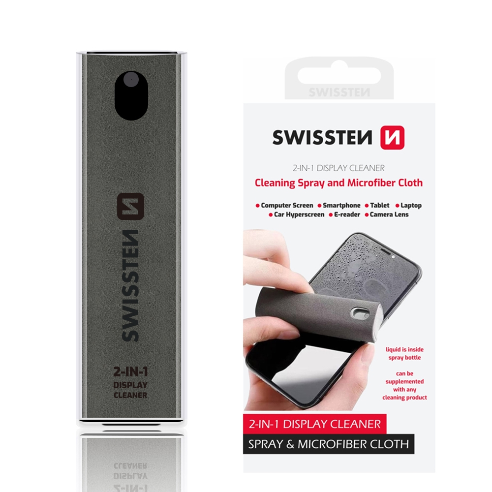 Комплект за почистване на дисплей Swissten universal 2-in-1