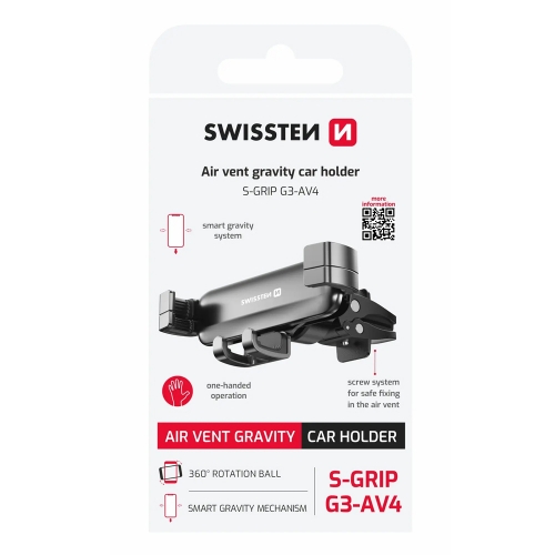 Поставка за кола Swissten S-Grip G3-AV4 gravity to air-vent