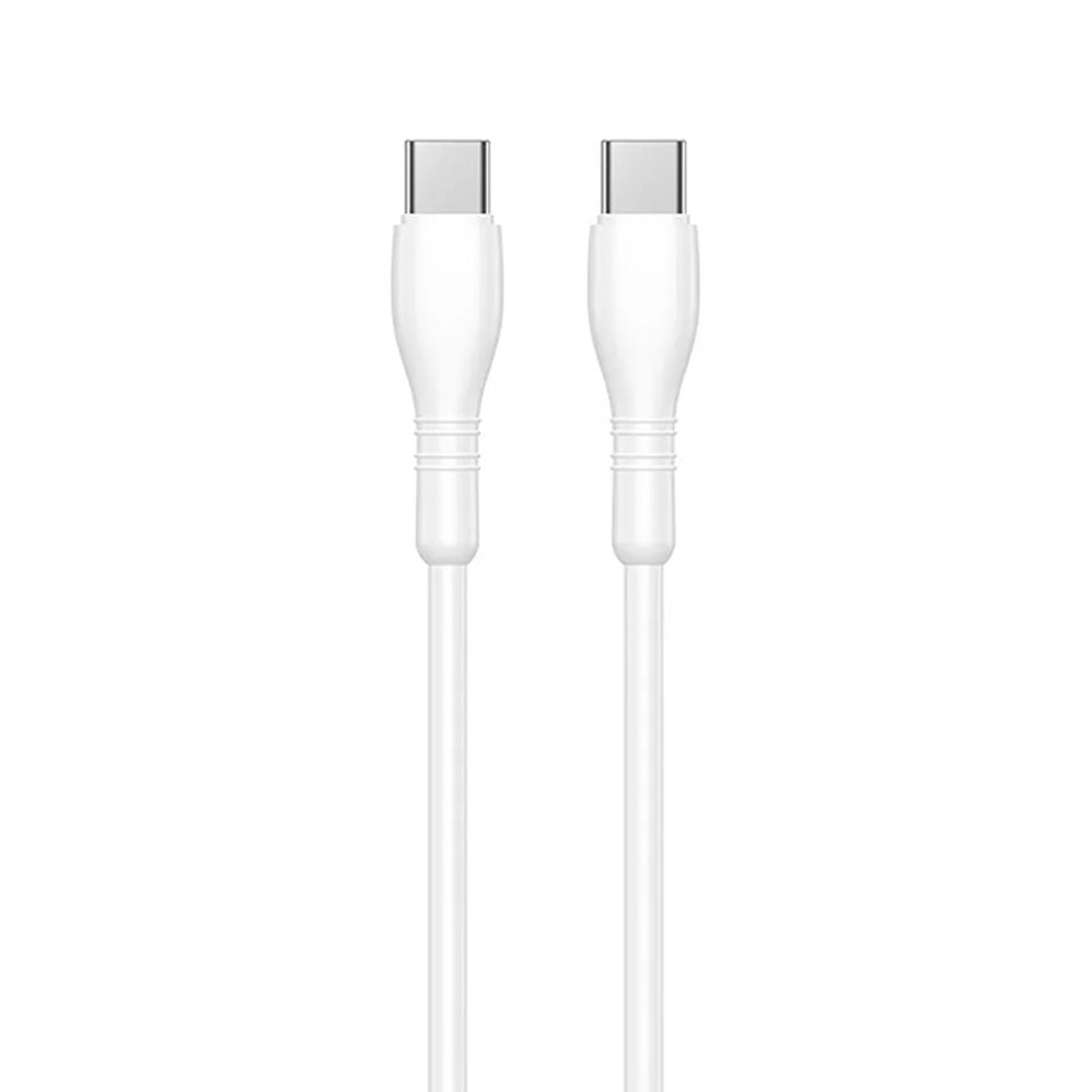 Кабел Jellico B9, USB-C към USB-C, PD, 66W, 1 метър, бял