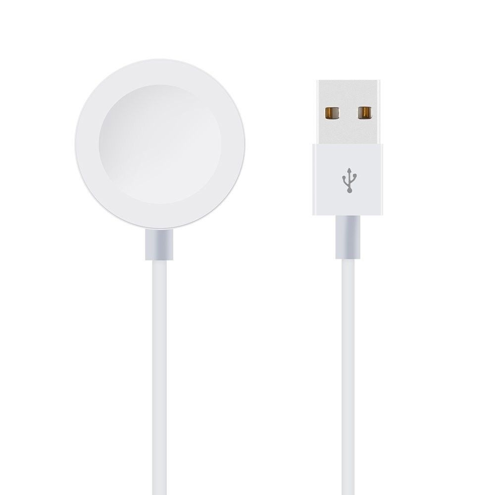 Безжично зарядно Obal-Me за Apple Watch USB-A, бял