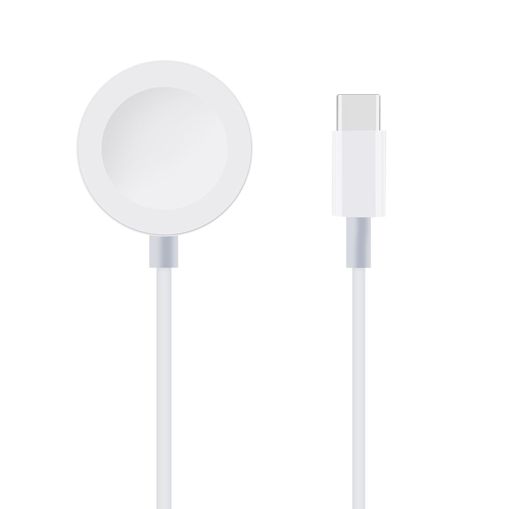 Безжично зарядно Obal-Me за Apple Watch USB-C, бял