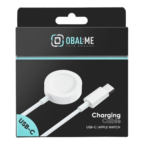 Безжично зарядно Obal-Me за Apple Watch USB-C, бял