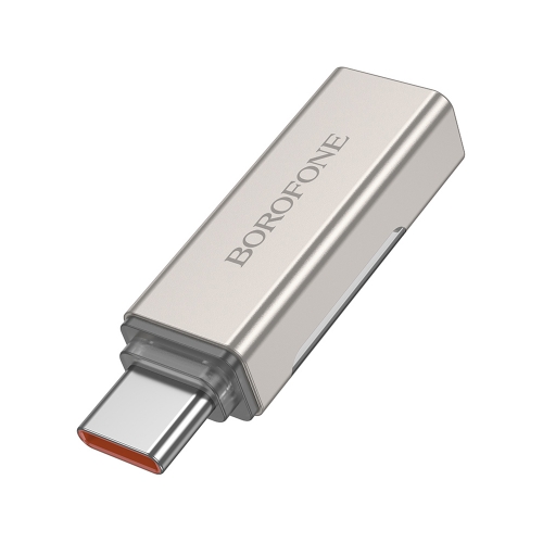 Адаптер Borofone BV25, USB-C към USB-C, с дисплей, сив